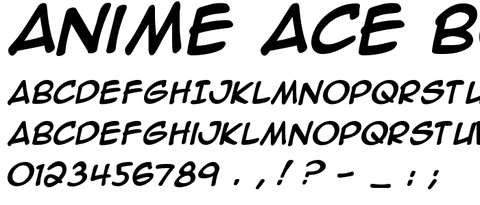 Anime Ace Bold font